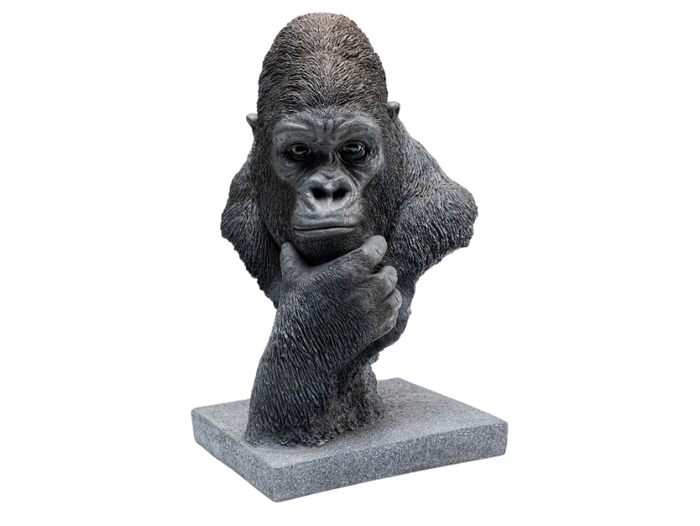 THINKING GORILLA HEAD - Polyresin sculpture _ KARE Design